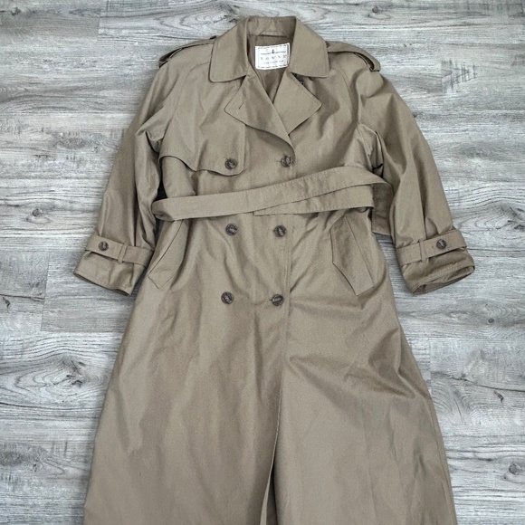Towne by London Fog Trench Coat Sz 12 - Picture 1 of 9